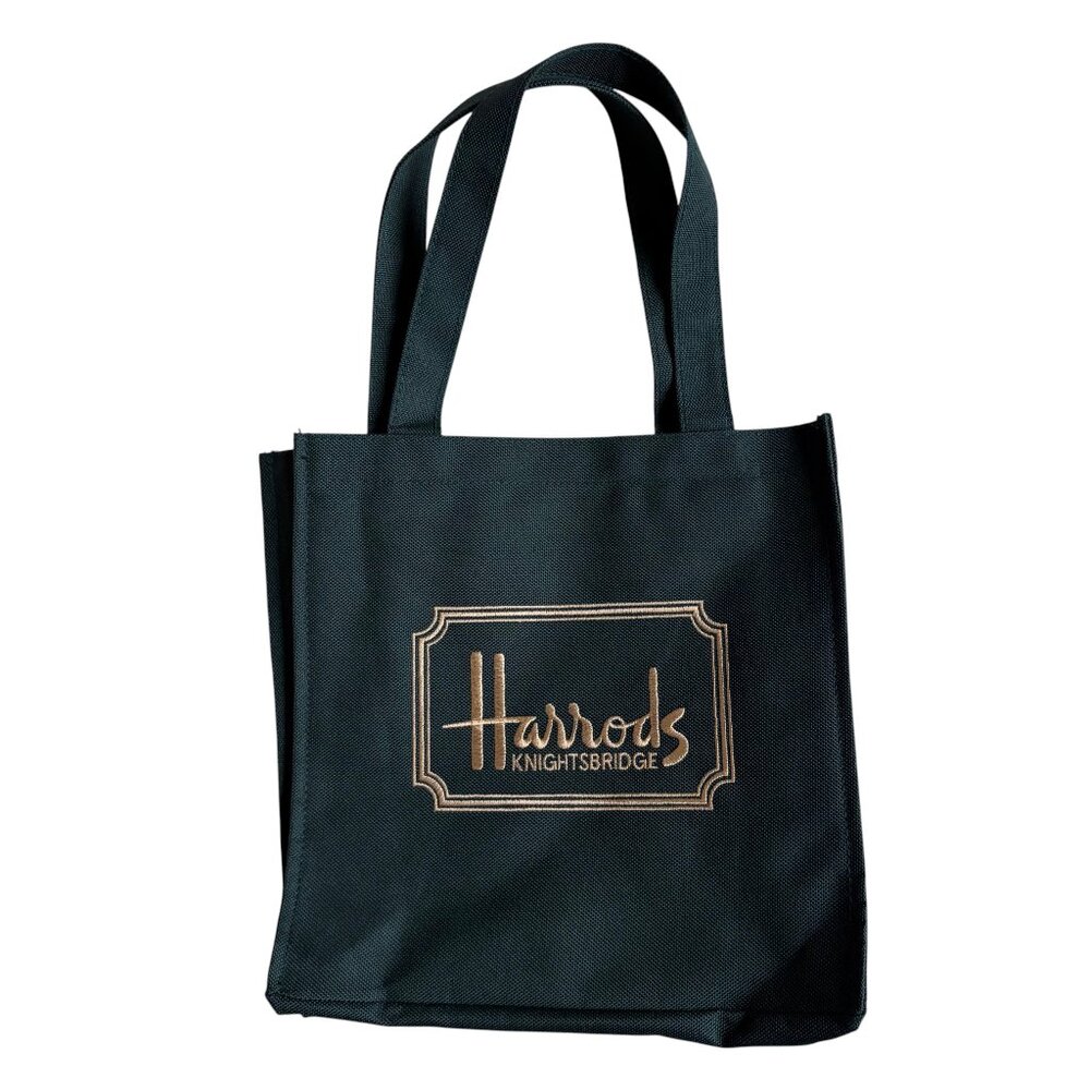 Harrods Embroidered Tote Bag (Green)
